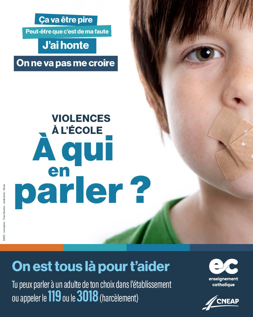 Campagne Stop violences - Affiche élèves : école