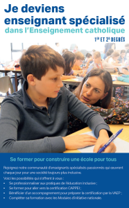 Je deviens enseignant spécialisé (formation au Cappei)